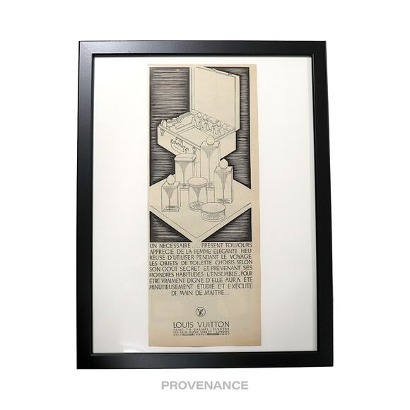 🔴 Louis Vuitton Antique Vintage Newsprint Ad - Perfume Case - Picture 1 of 7